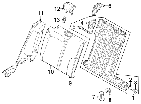 2024 Audi Q4 e-tron Rear Seat Diagram 2