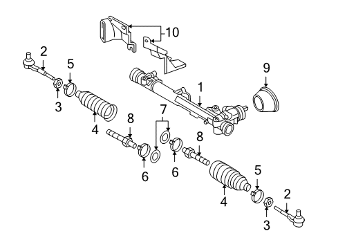 2006 Audi S4 Steering Column & Wheel, Steering Gear & Linkage Diagram 6