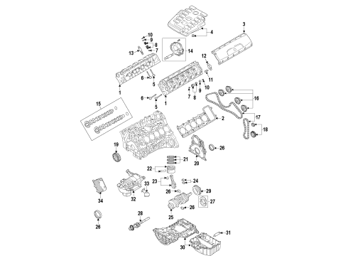 2007 Audi S6 Valve Cover Gasket Diagram for 07L-103-483-J