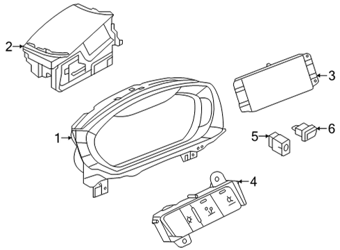 2021 Audi RS6 Avant Cluster & Switches