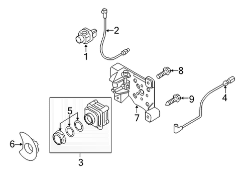 2020 Audi S8 Parking Aid Diagram 1