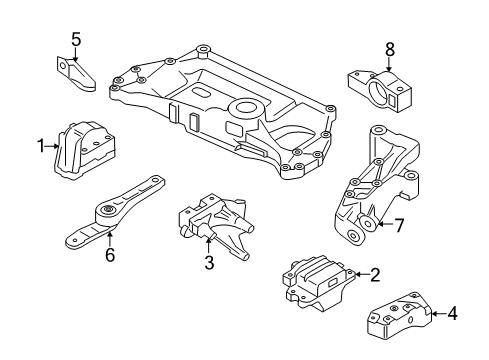 2012 Audi A3 Quattro Engine & Trans Mounting Diagram 2