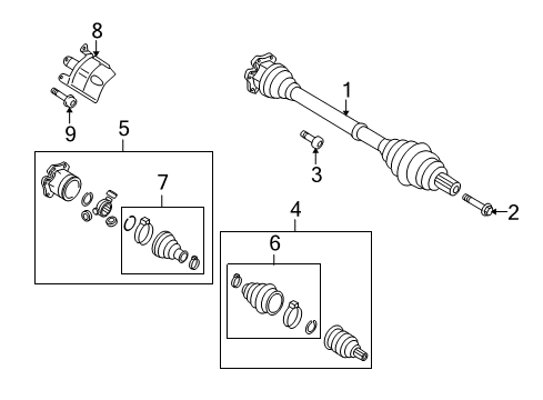 2015 Audi S4 Drive Axles - Front