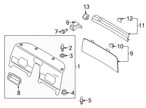 2015 Audi R8 Interior Trim - Rear Body Diagram 3