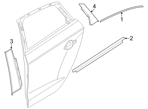 2023 Audi RS3 Exterior Trim - Rear Door