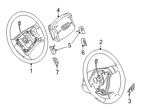 2003 Audi S8 Steering Column & Wheel, Steering Gear & Linkage Diagram 4