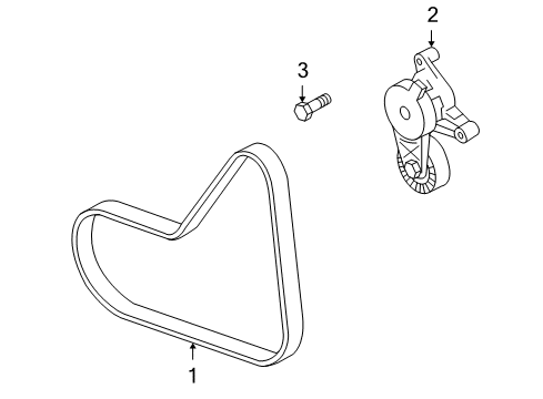 2010 Audi A3 Belts & Pulleys, Maintenance Diagram 1