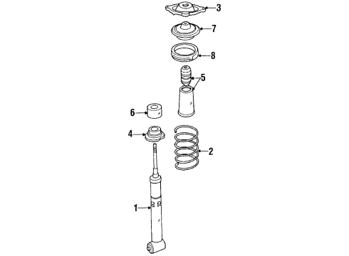 1992 Audi V8 Quattro Shocks & Components - Rear