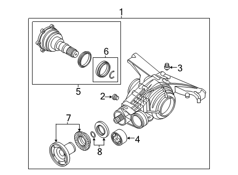 2023 Audi S5 Axle & Differential  Diagram 1