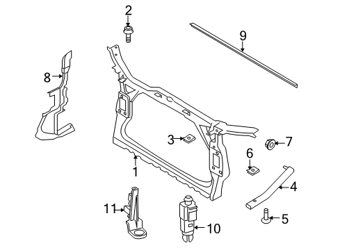 2015 Audi A5 Quattro Radiator Support Diagram 2