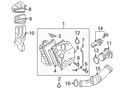 2005 Audi A4 Intake Manifold Diagram for 8E0-129-618-H