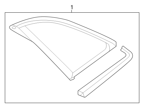 2022 Audi Q4 e-tron Sportback Glass & Hardware - Quarter Panel