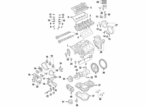 2008 Audi A4 Engine Parts & Mounts, Timing, Lubrication System Diagram 5