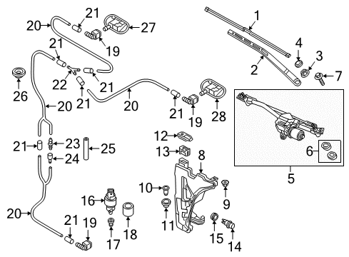 2022 Audi S5 Wiper & Washer Components