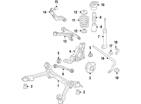 2015 Audi SQ5 Rear Suspension, Control Arm Diagram 2