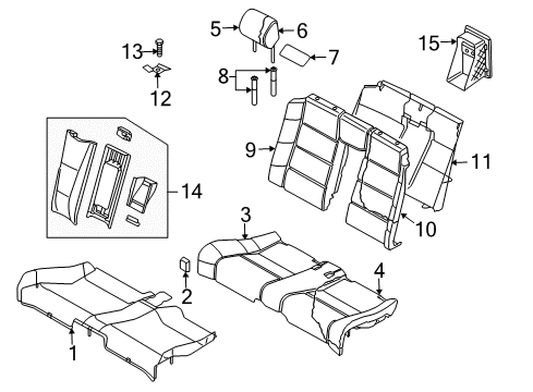 2009 Audi S4 Rear Seat Components