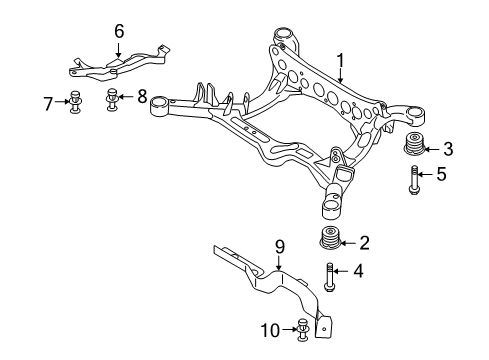 2010 Audi Q5 Suspension Mounting - Rear