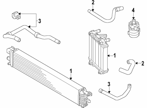 2017 Audi A7 Quattro Radiator & Components, Water Pump Diagram 4