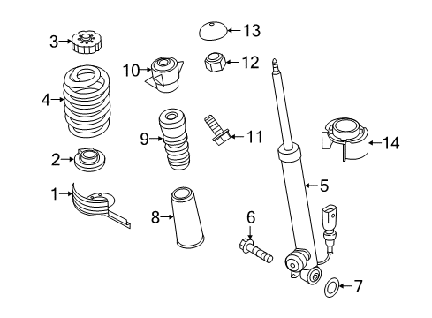 2017 Audi A7 Quattro Struts & Components - Rear