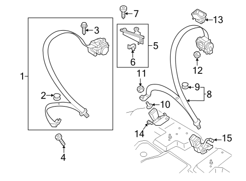 2024 Audi Q8 e-tron Second Row Seat Belts