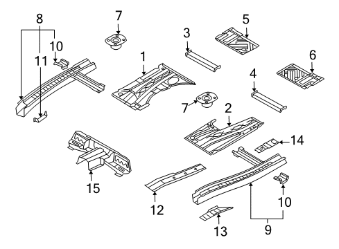 2013 Audi Q7 Floor & Rails