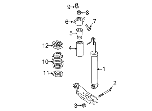 2021 Audi S4 Shocks & Components - Rear Diagram 1