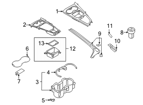 2022 Audi RS5 Console Diagram 2