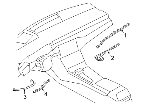 2022 Audi A6 Quattro Instrument Panel, Body Diagram 1