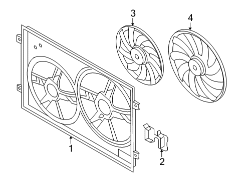 2004 Audi TT Quattro Cooling System, Radiator, Water Pump, Cooling Fan Diagram 2