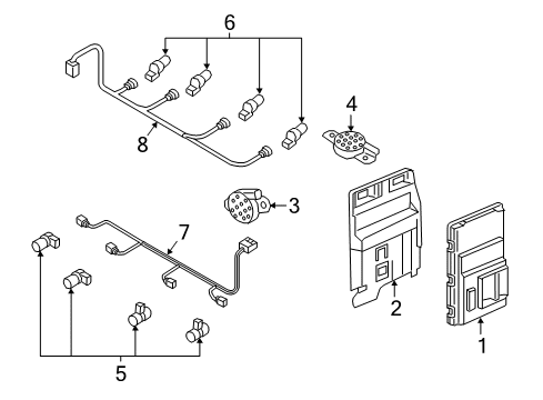 2018 Audi A4 Quattro Parking Aid Diagram 1