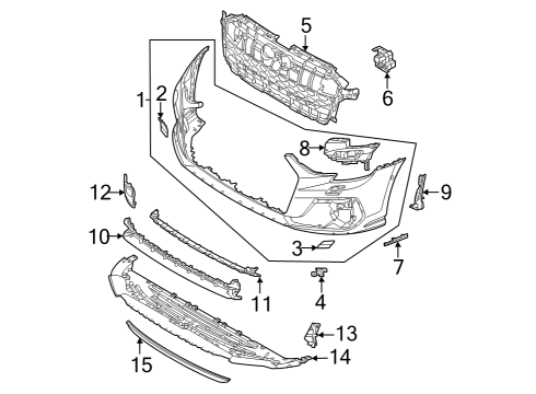 2023 Audi S8 Bumper & Components - Front Diagram 1