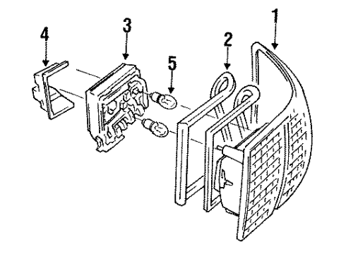 1994 Audi 90 Quattro Tail Lamps