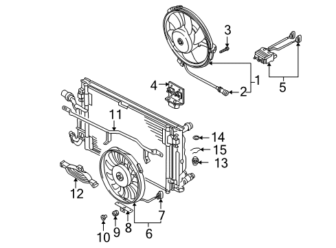 1998 Audi A6 Quattro A/C Condenser Fan