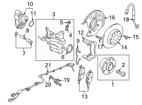 2015 Audi A3 Rear Brakes Diagram 1