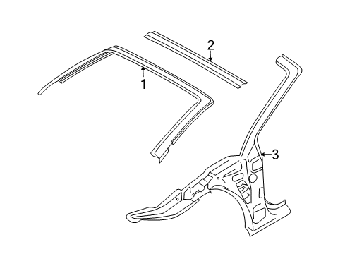 2017 Audi TT Quattro Windshield Header & Components