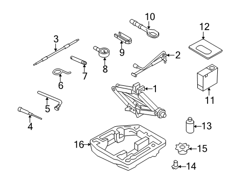 2013 Audi RS5 Jack & Components Diagram 1