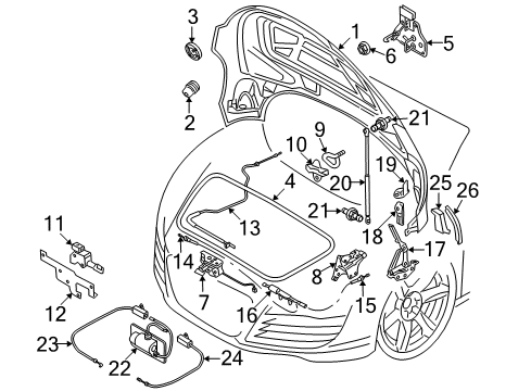 2012 Audi R8 Hood & Components