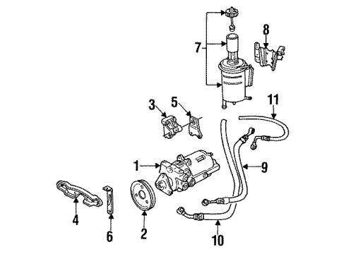 1986 Audi 5000 Quattro P/S Pump & Hoses, Steering Gear & Linkage