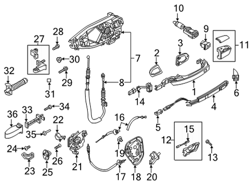 2023 Audi RS6 Avant Front Door - Body & Hardware Diagram 2