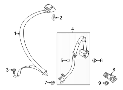 2024 Audi A3 Rear Seat Belts