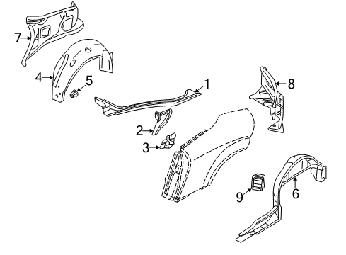 2006 Audi TT Inner Structure - Quarter Panel