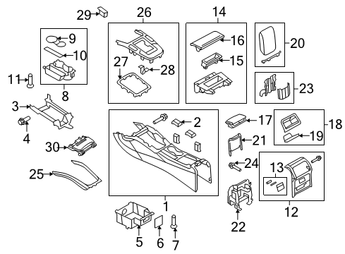 2013 Audi A4 Quattro Console Diagram 2