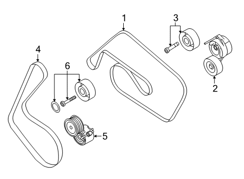 2018 Audi A6 Quattro Belts & Pulleys