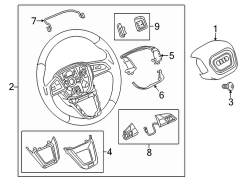 2021 Audi Q5 Steering Column & Wheel, Steering Gear & Linkage Diagram 5