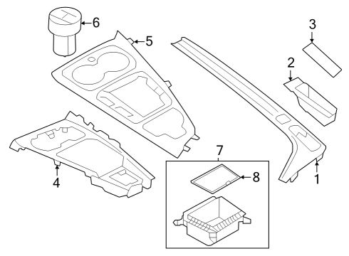 2020 Audi A4 Console Diagram 4