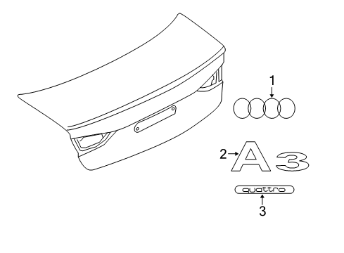 2016 Audi A3 Sportback e-tron Exterior Trim - Trunk Lid