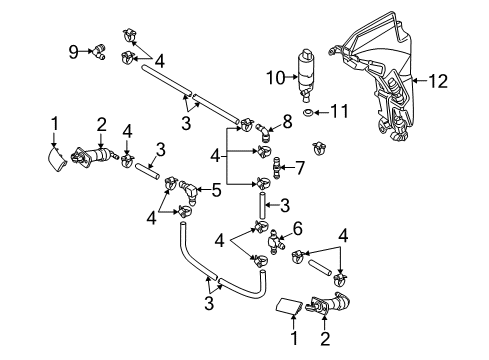 2011 Audi S6 Washer Components