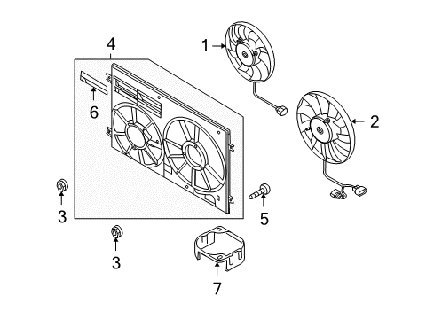 2010 Audi TT Quattro Cooling System, Cooling Fan Diagram 2