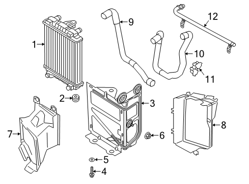 2020 Audi TT Quattro Radiator & Components Diagram 3