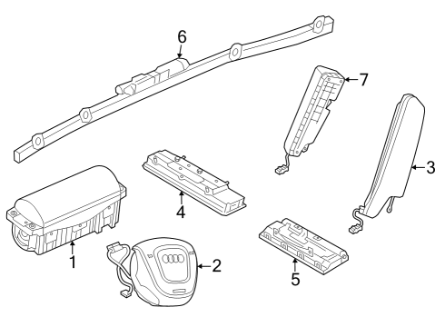 2022 Audi RS3 Air Bag Components Diagram 1